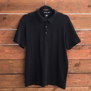 Black polo shirt